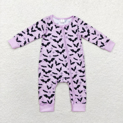 LR1097 Baby boys bats zipper romper