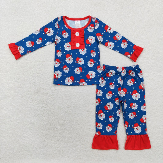 GLP1324 Girls santa pajamas BAMBOO