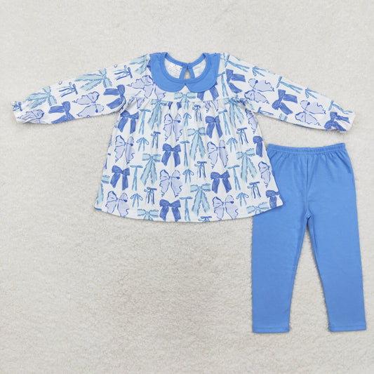 GLP1517 Girls blue bows pajamas