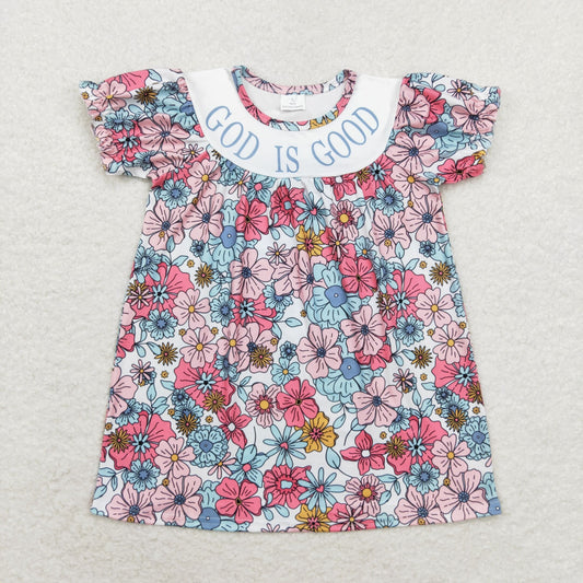 GSD1386 baby girls god is good floral Dress