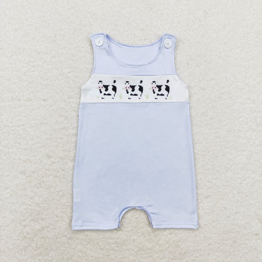 SR1695 Sleeveless cow baby boy summer romper