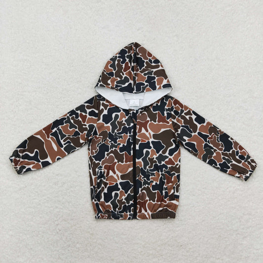 GT0635 Girls leopard hooded coat