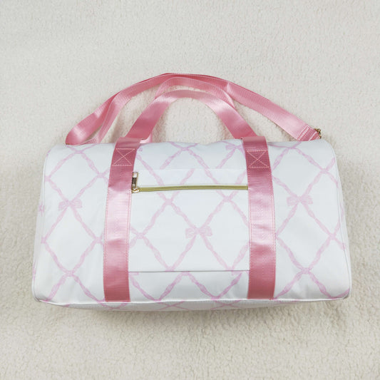 BA0226 Girls pink bow duffle bag