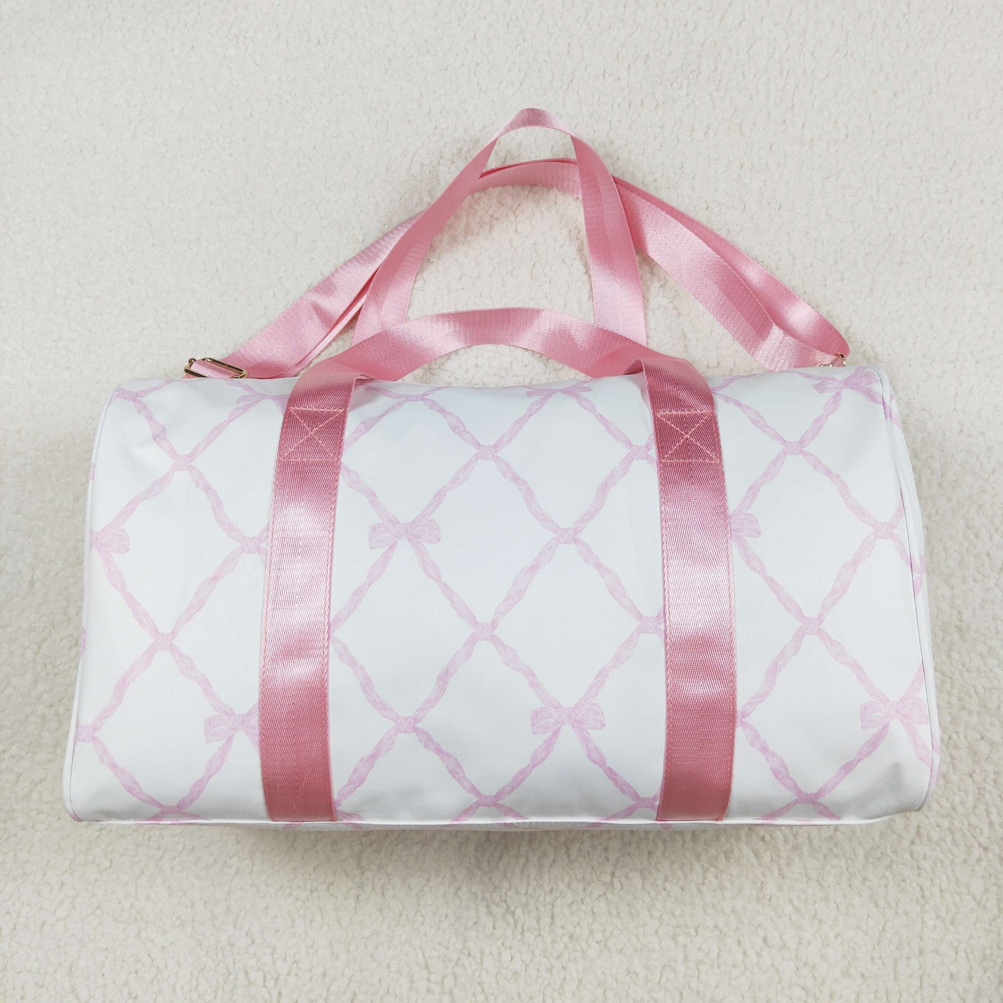 BA0226 Girls pink bow duffle bag