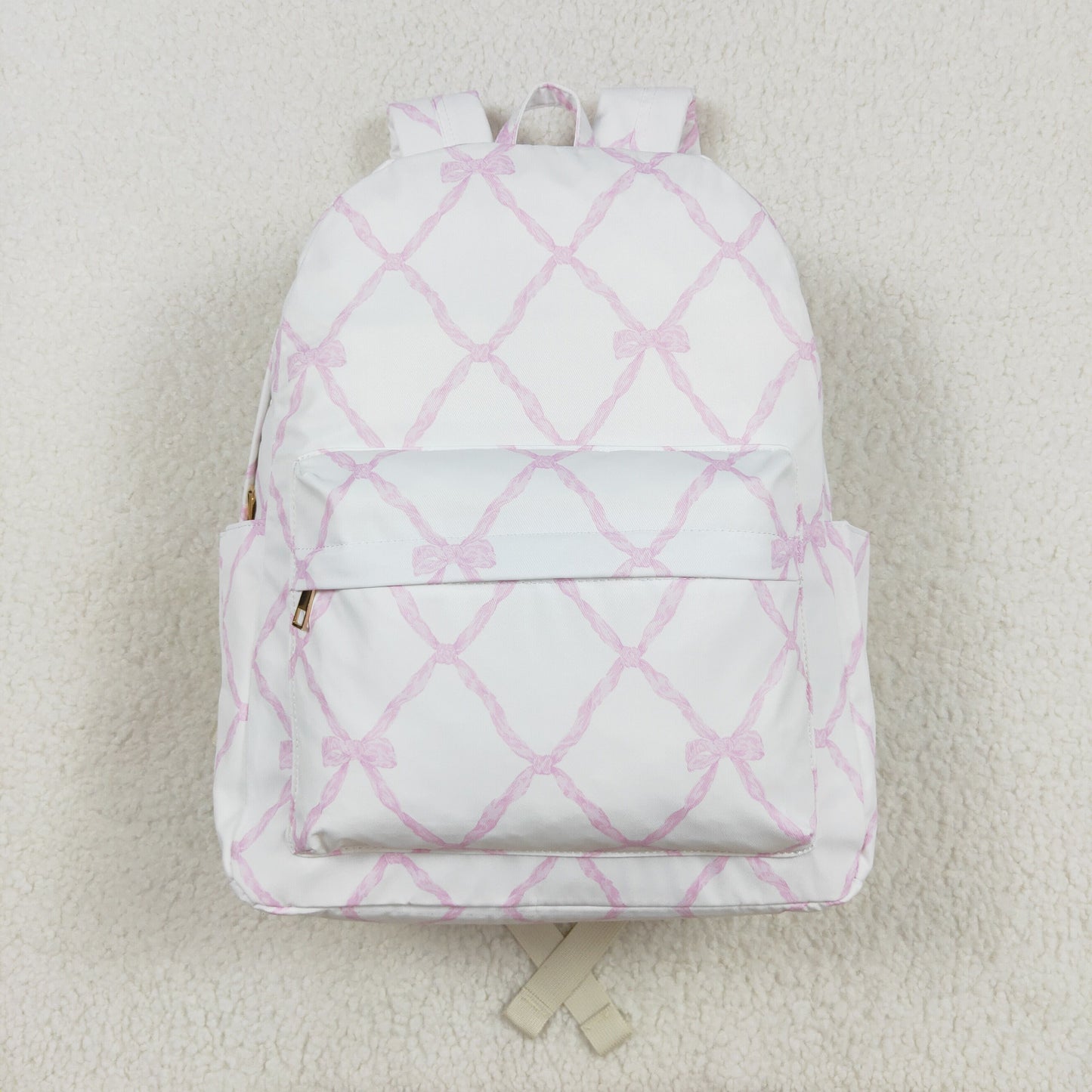 BA0225 Girls pink bow Backpack  17 * 13.2 * 5 inches