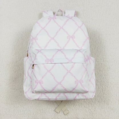 BA0225 Girls pink bow Backpack  17 * 13.2 * 5 inches