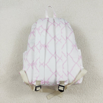 BA0225 Girls pink bow Backpack  17 * 13.2 * 5 inches