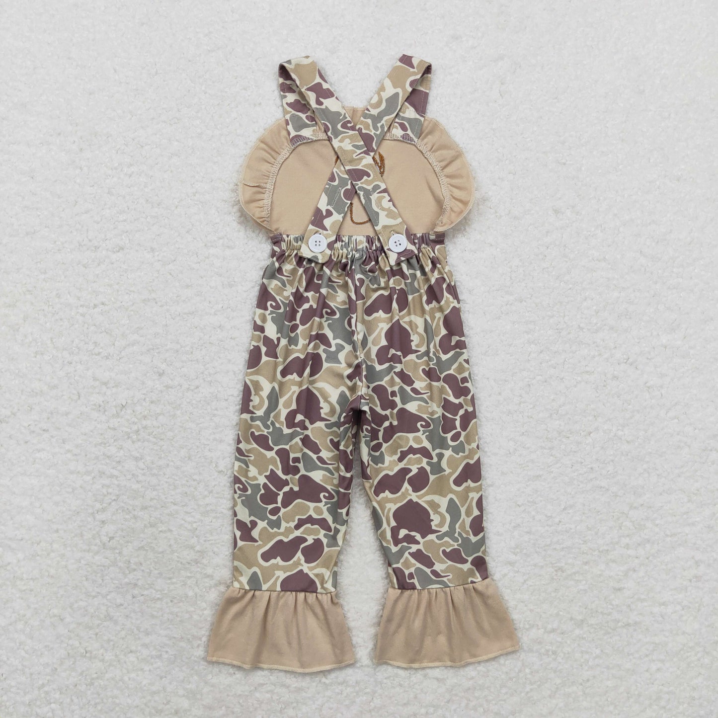 SR1914 Girls camo deer Overalls kids boutique wholesale clothing embroidery