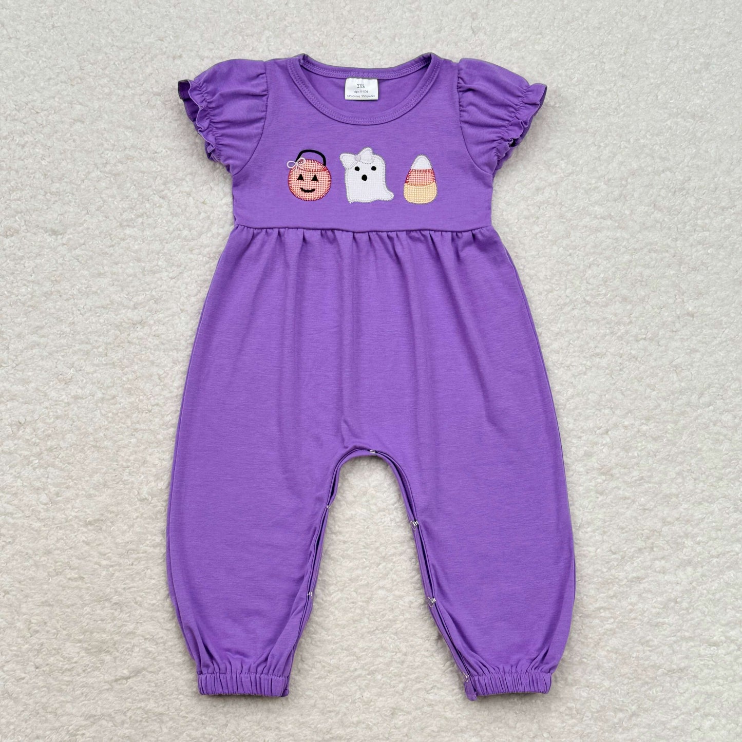 SR1927 Baby girls Halloween romper embroidery