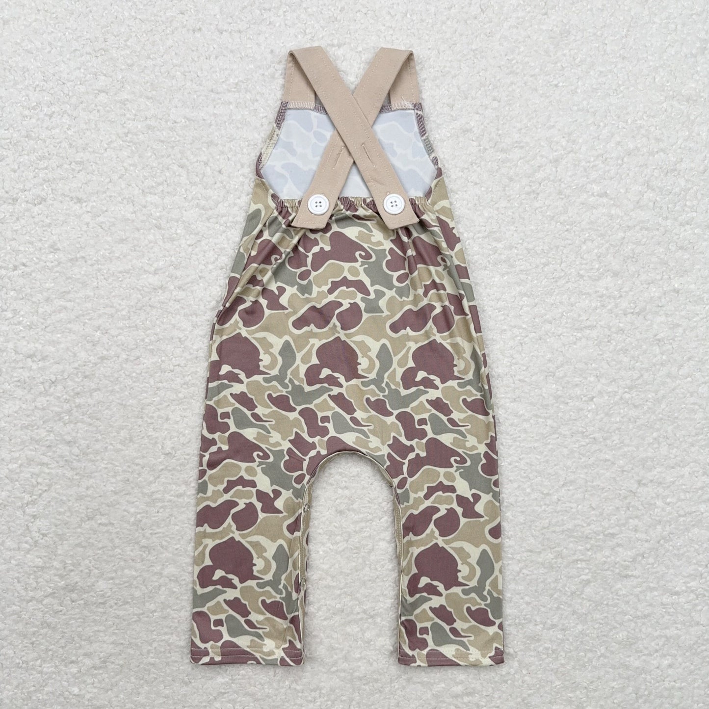 SR1913 Boys camo deer Overalls kids boutique wholesale clothing Embroidery