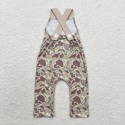 SR1913 Boys camo deer Overalls kids boutique wholesale clothing Embroidery