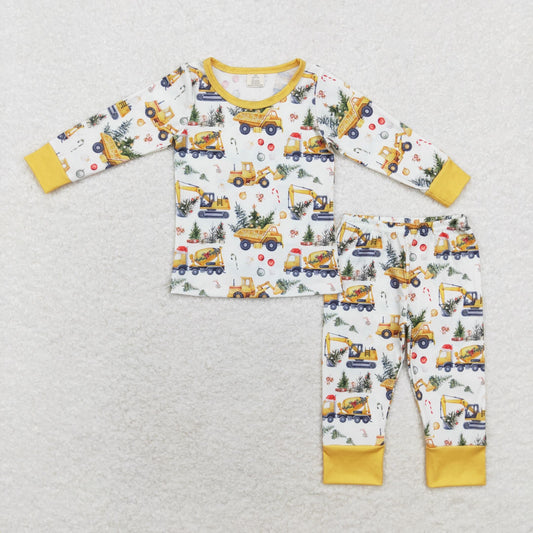 BLP0649 Boys Christmas dig pajamas BAMBOO