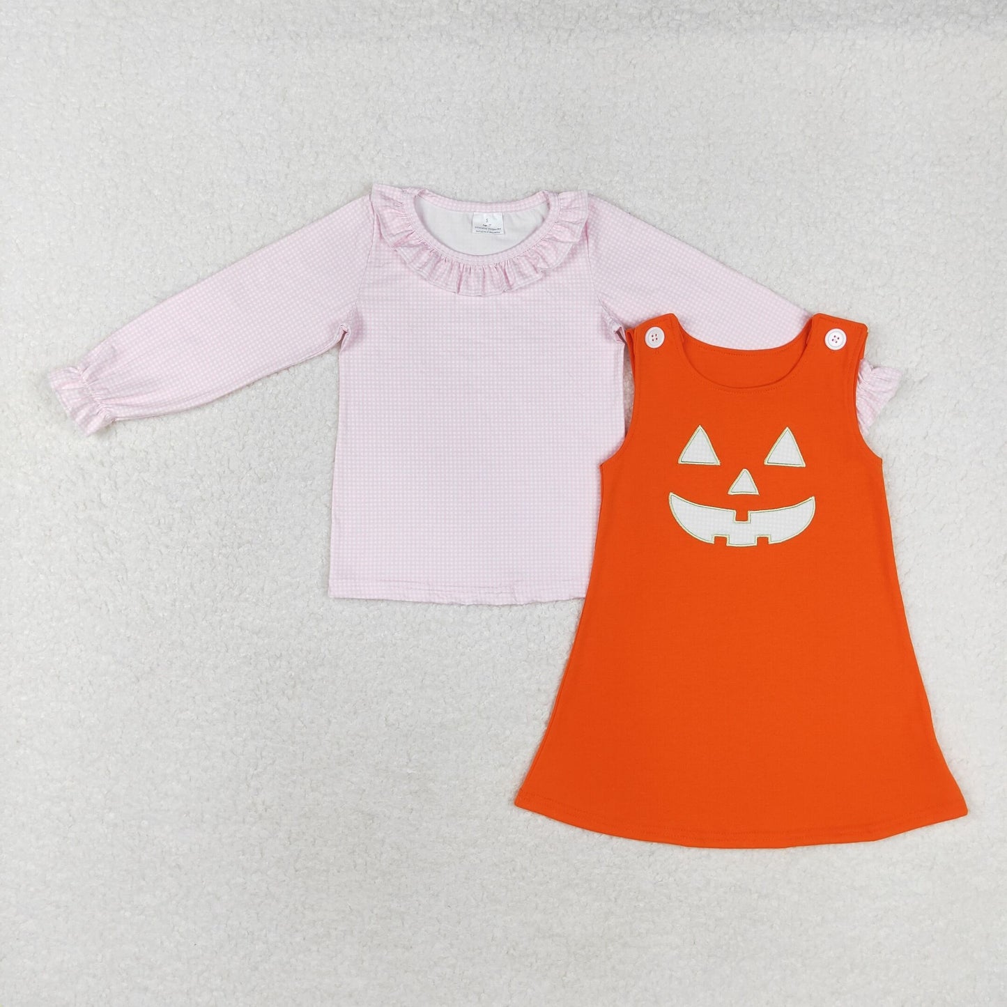 GLD0808 Girls Halloween Dress embroidery 2pcs