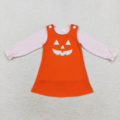 GLD0808 Girls Halloween Dress embroidery 2pcs