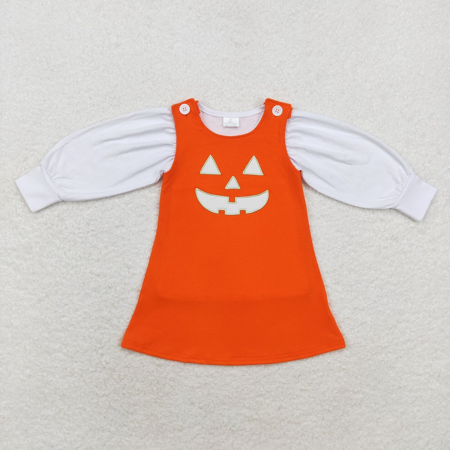 GLD0807 Girls Halloween Dress embroidery 2pcs