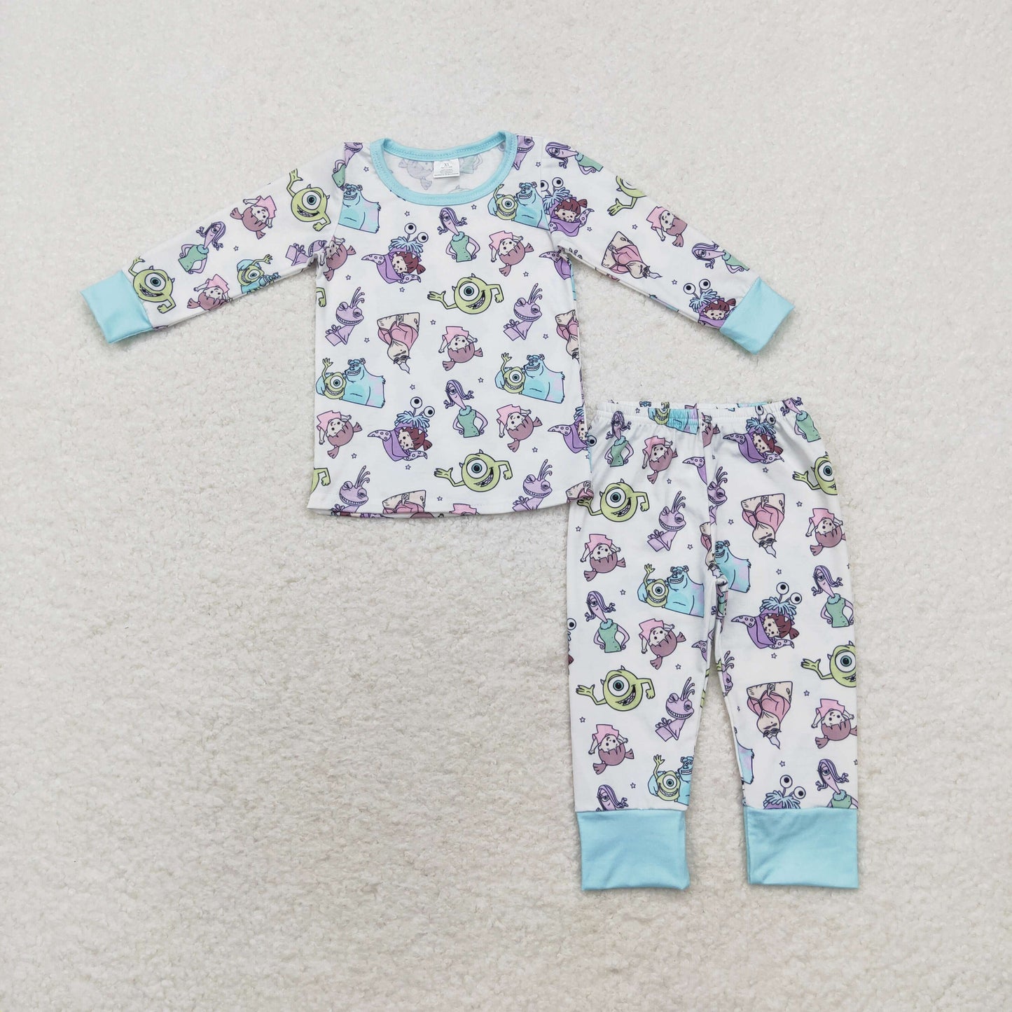 BLP0631 long sleeve cartoon blue pajamas