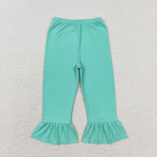 P0611 Girls mint Ruffled Pants