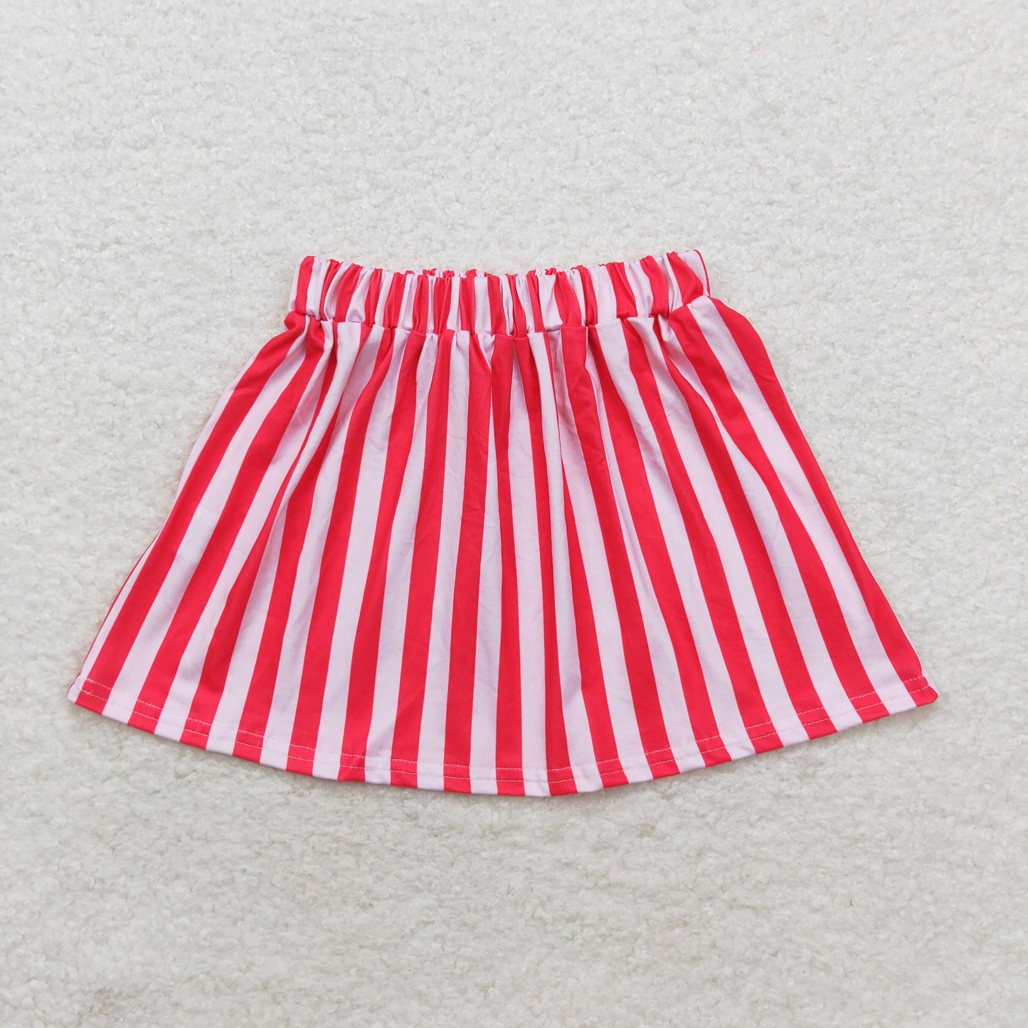 GLK0029 baby girls red pink stripe skirt