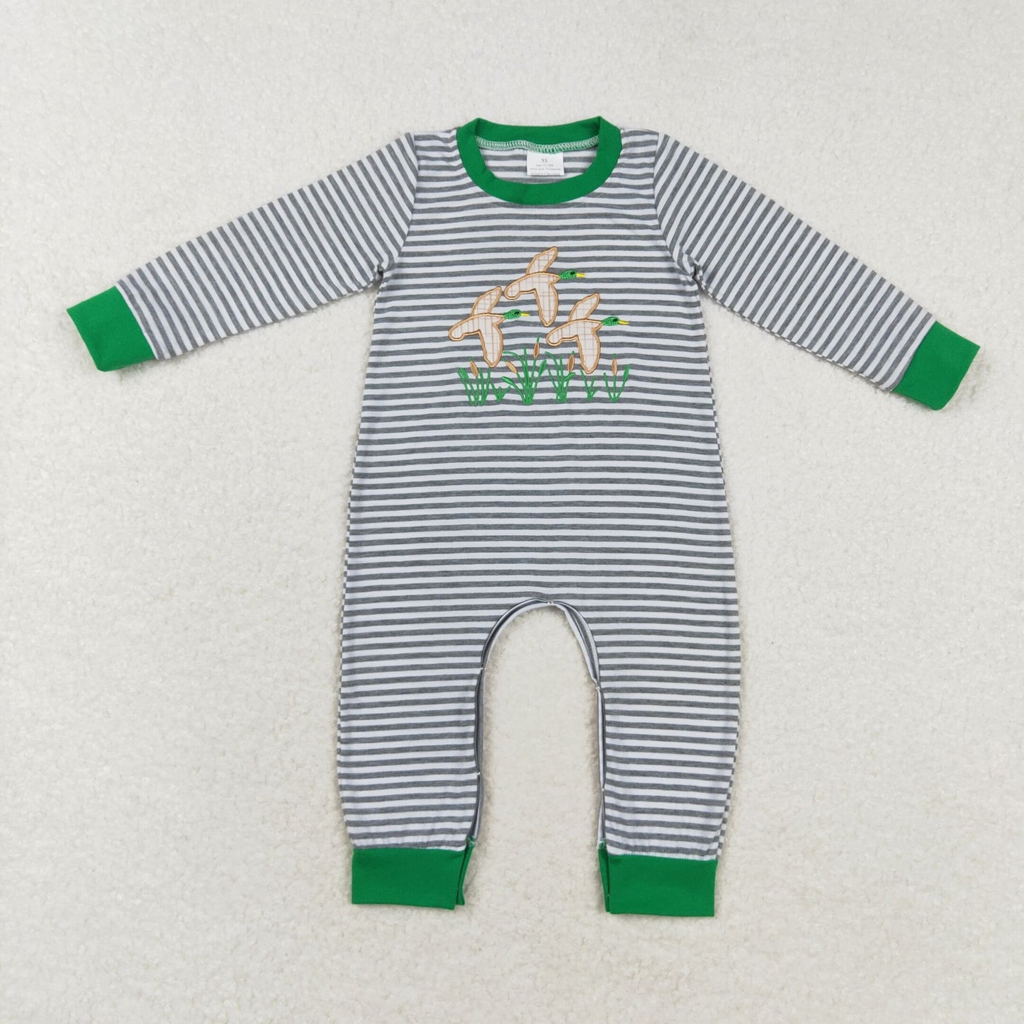 LR1217 Baby boys duck romper embroidery