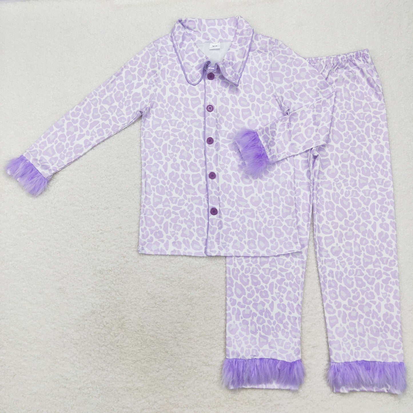 GLP1263 Adult purple leopard pajamas