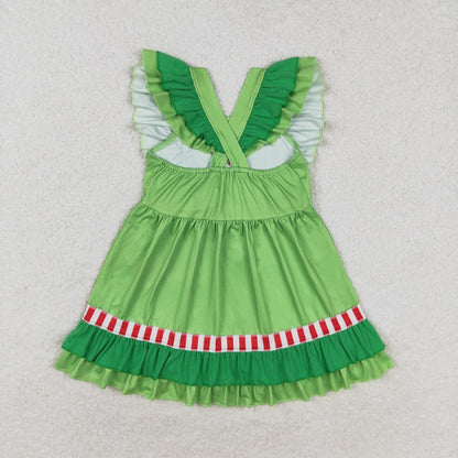 GSD1356 Girls green Dress