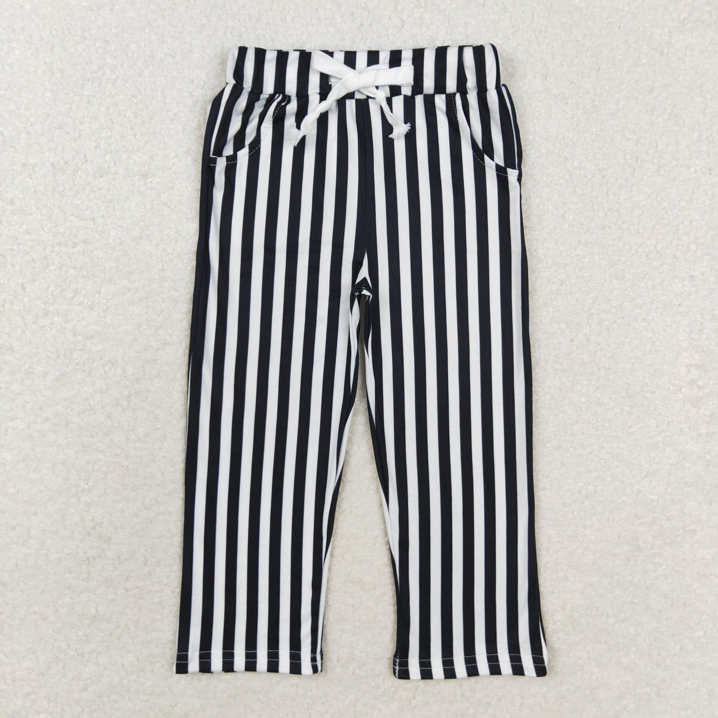 P0588 Girls black stripe Pants