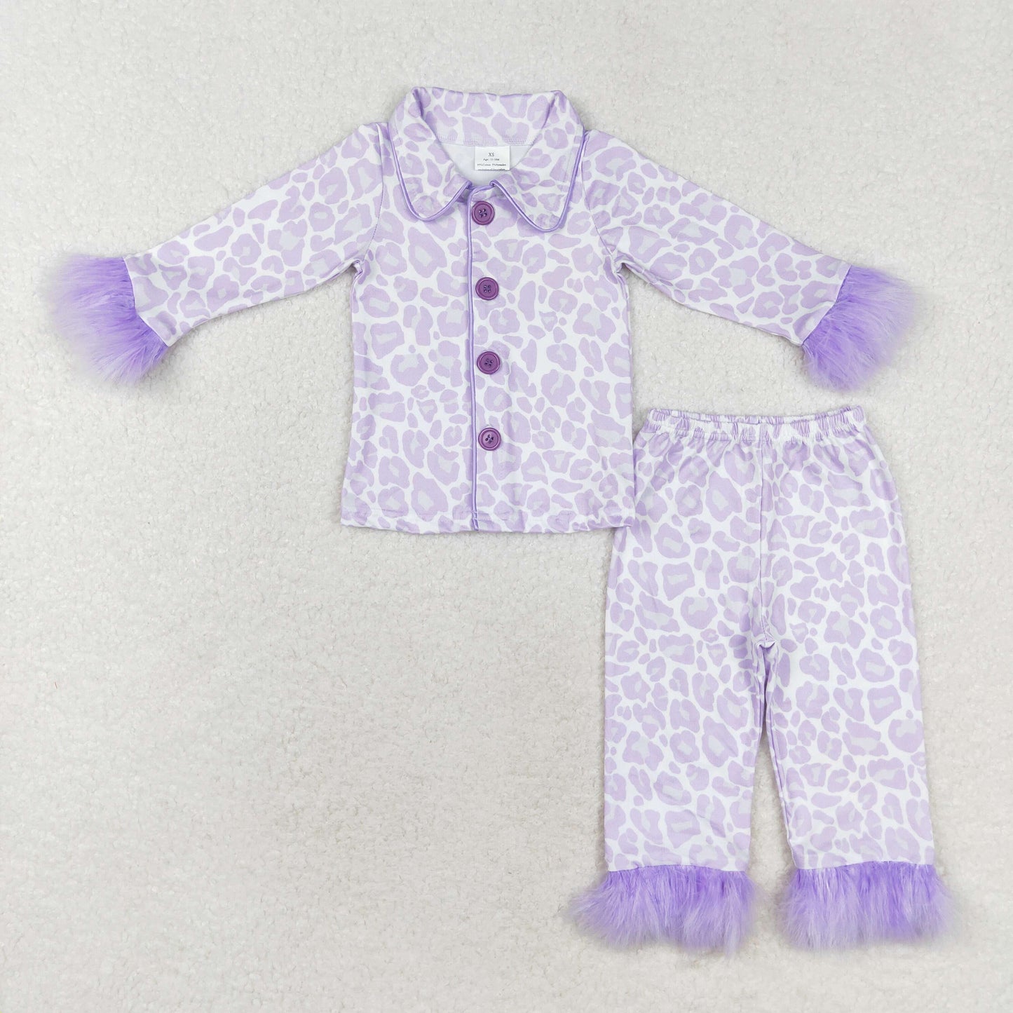 GLP1259 Girls Pink leopard pajamas