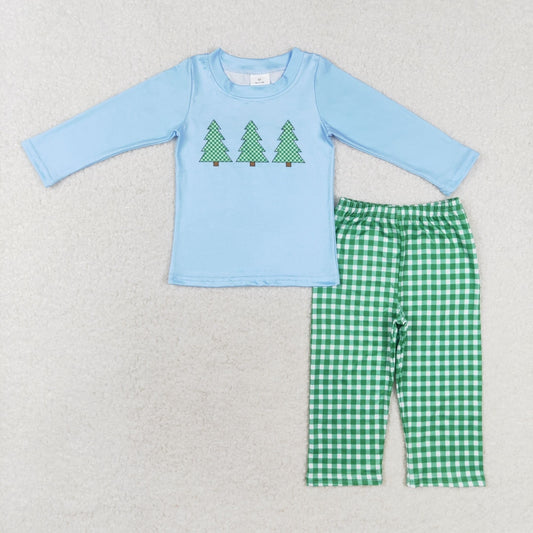 BLP0659 baby Boys Christmas tree outfits kids boutique wholesale