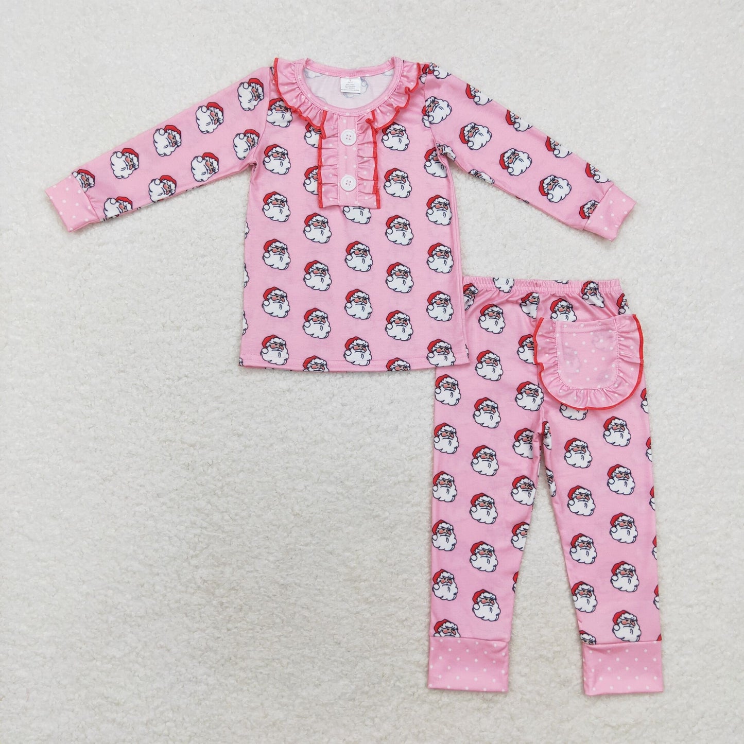 GLP1269 Girls Santa pajamas bamboo