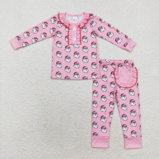 GLP1269 Girls Santa pajamas bamboo