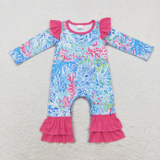 LR1327 Baby girls floral romper