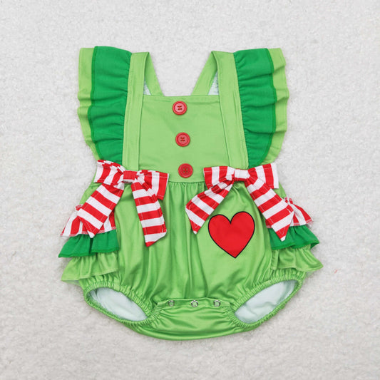 SR1912 Baby girls green romper