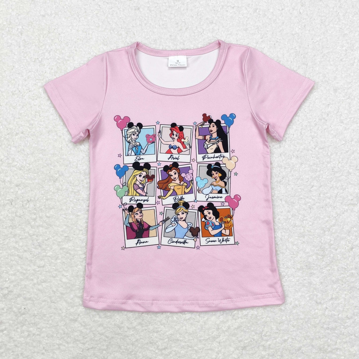 GT0676 Girls cartoon T-shirt