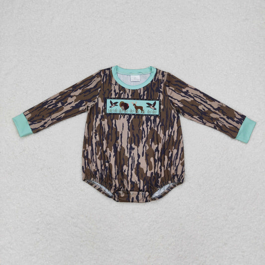 LR1576 Baby boys camo hunting romper