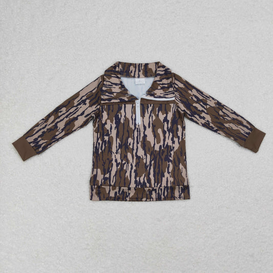 BT0811 baby boys long sleeve camo pullover