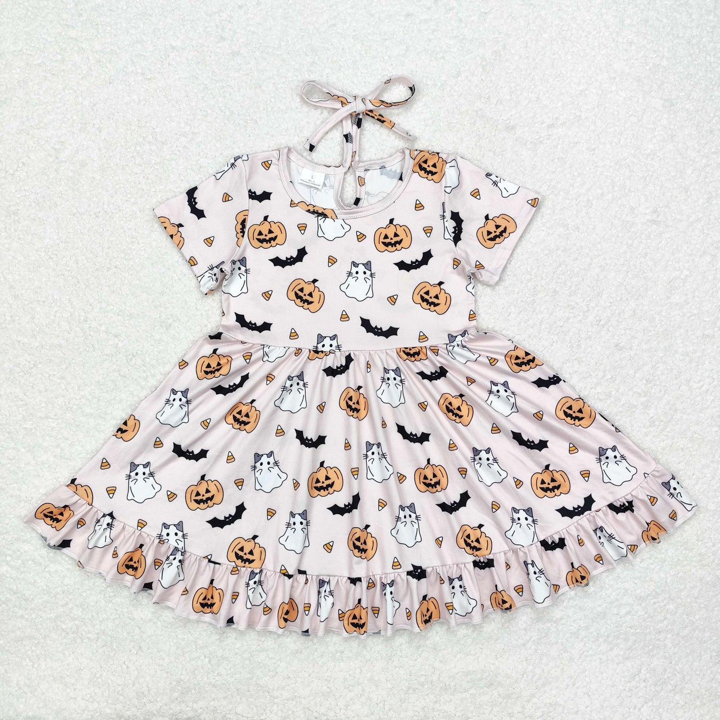 GSD1375 Halloween ghost and pumpkin girls dress