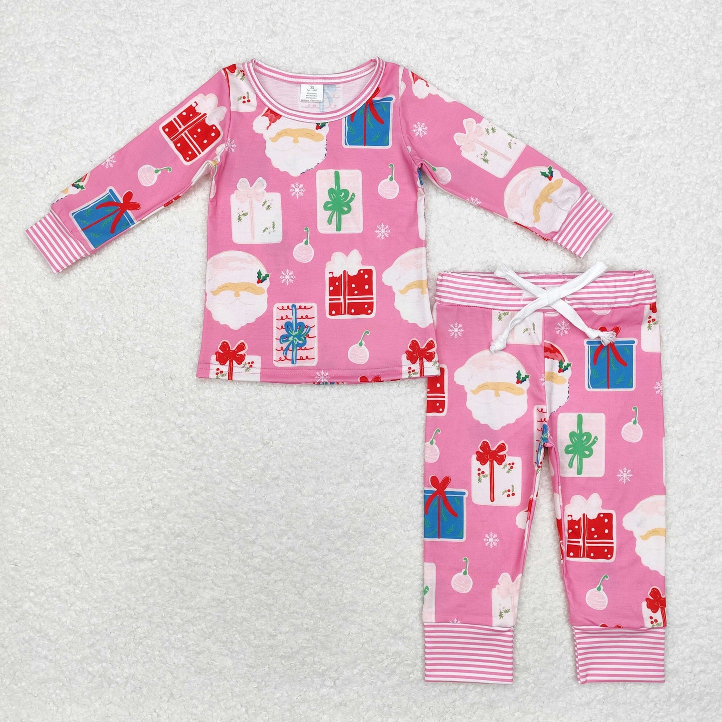 GLP1581 baby girls Christmas pajamas bamboo