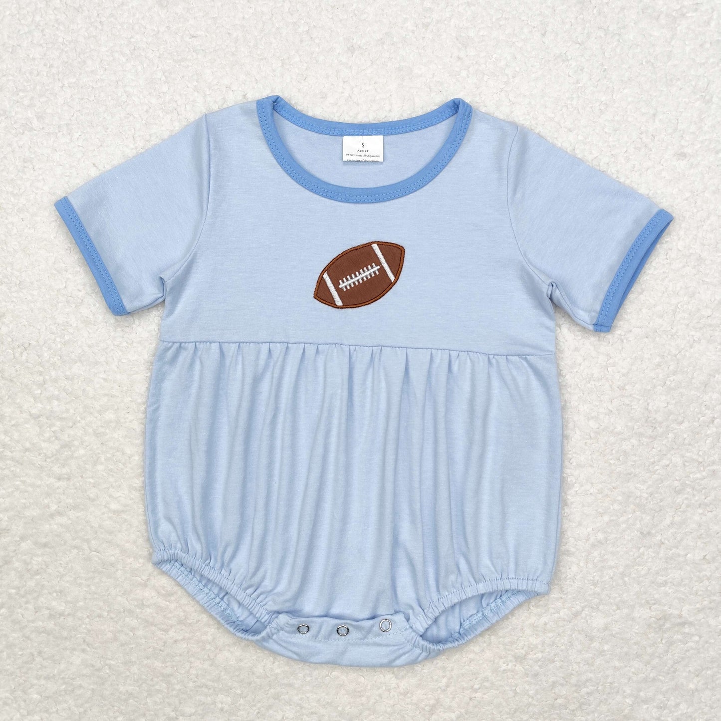 SR1946 baby football blue bubble embroidery