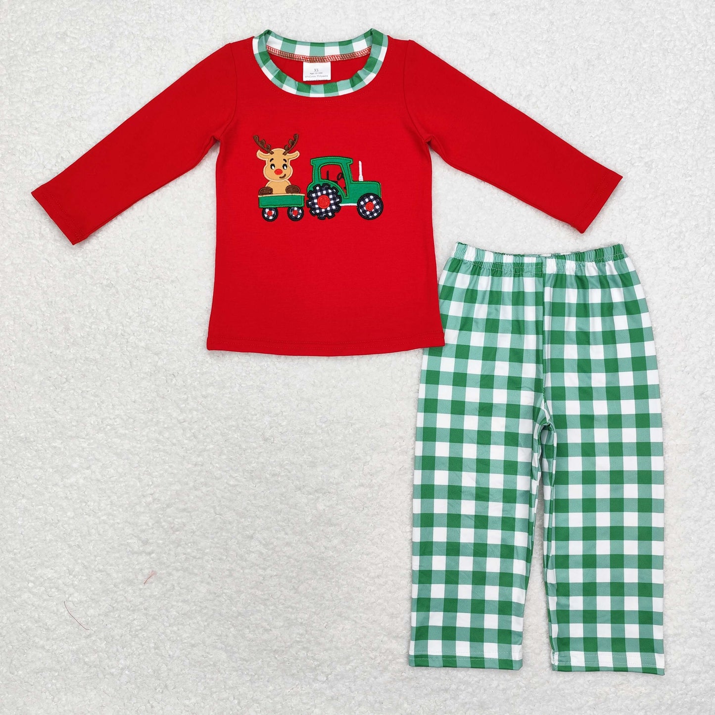 BLP0611 Boys Christmas deer outfits Embroidery