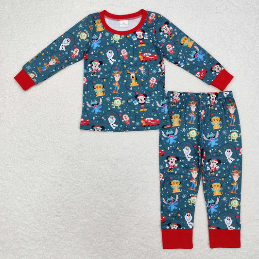 BLP0747 baby Boys Christmas cartoon pajamas