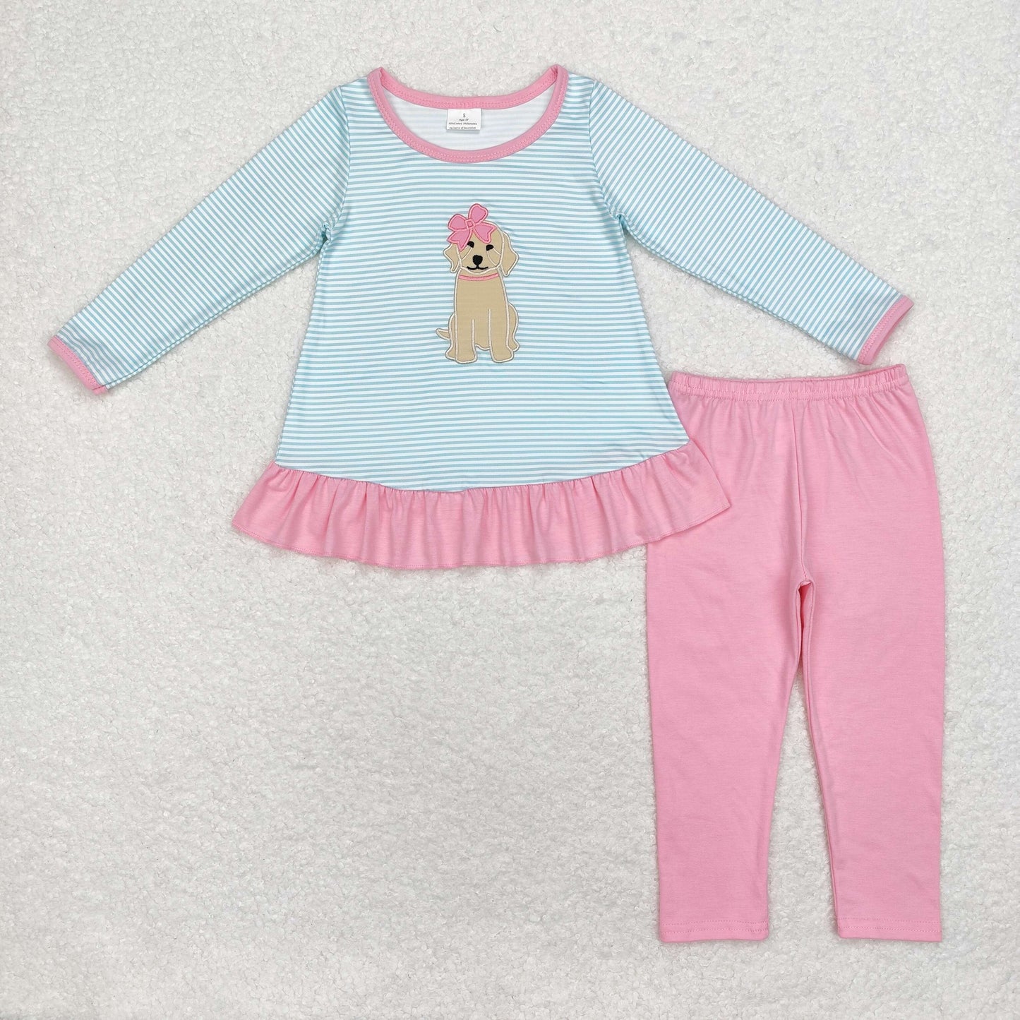 GLP1376 Girls dog outfits embroidery