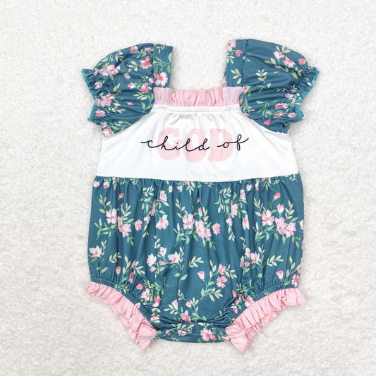 SR1940 Baby girls god floral romper