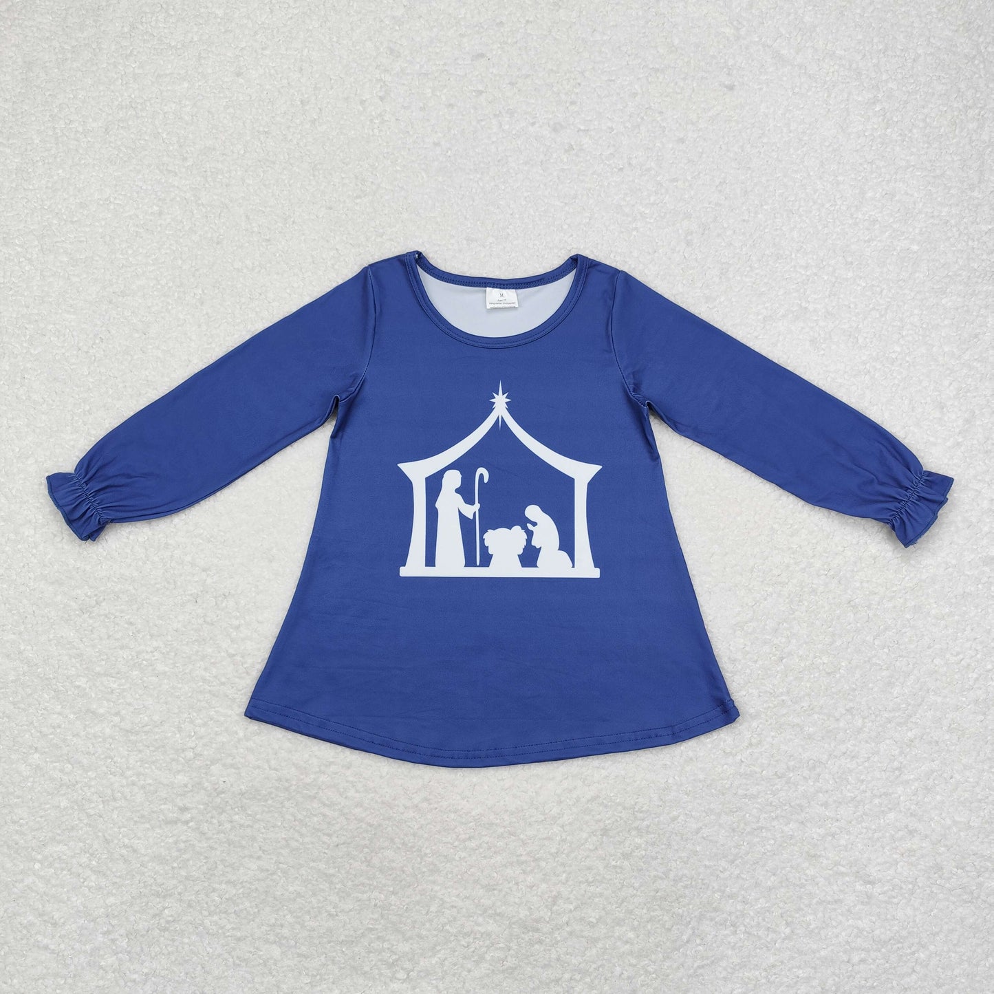GT0642 Girls Jesus navy top