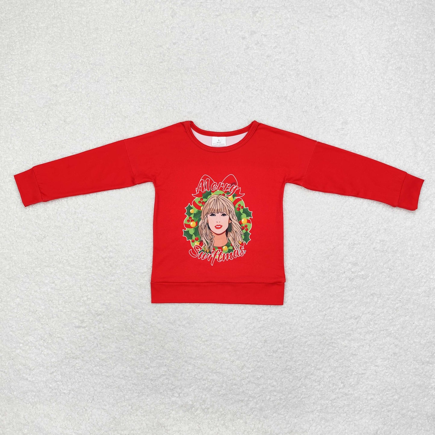 GT0703 long sleeve Christmas TS singer milk silk top