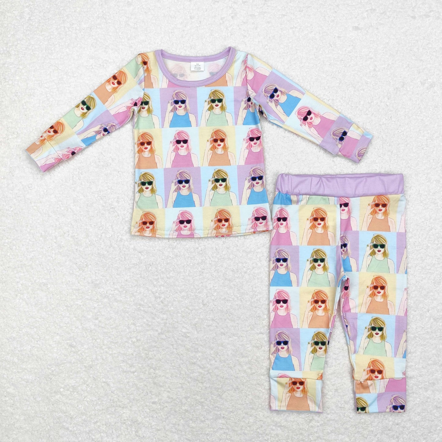 GLP1426 long sleeve singer girls pajamas