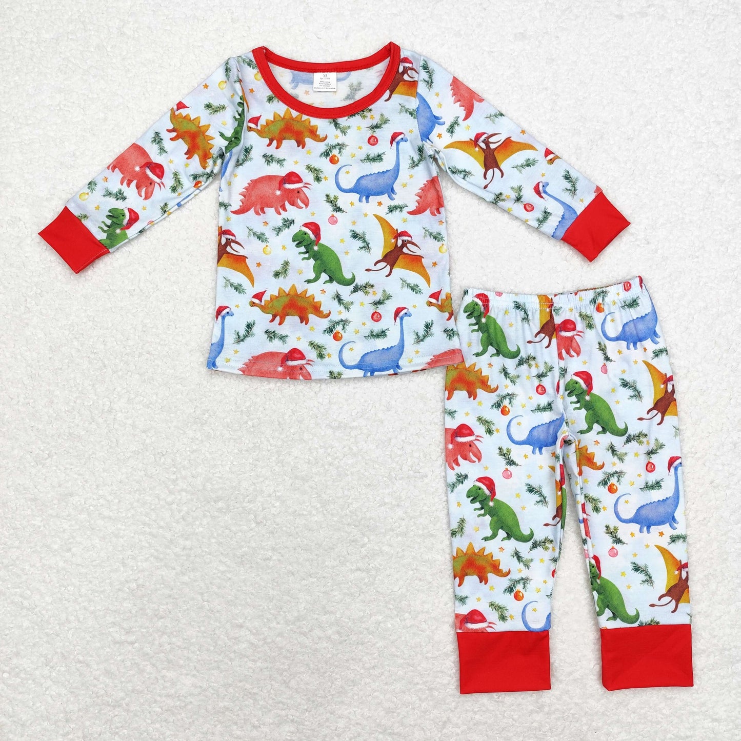 BLP0664 baby Boys Christmas dinosaur pajamas kids boutique wholesale clothing