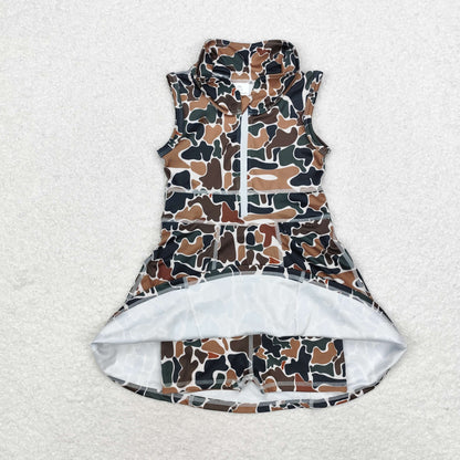 GSD1382 camo sleeveless yoga dress