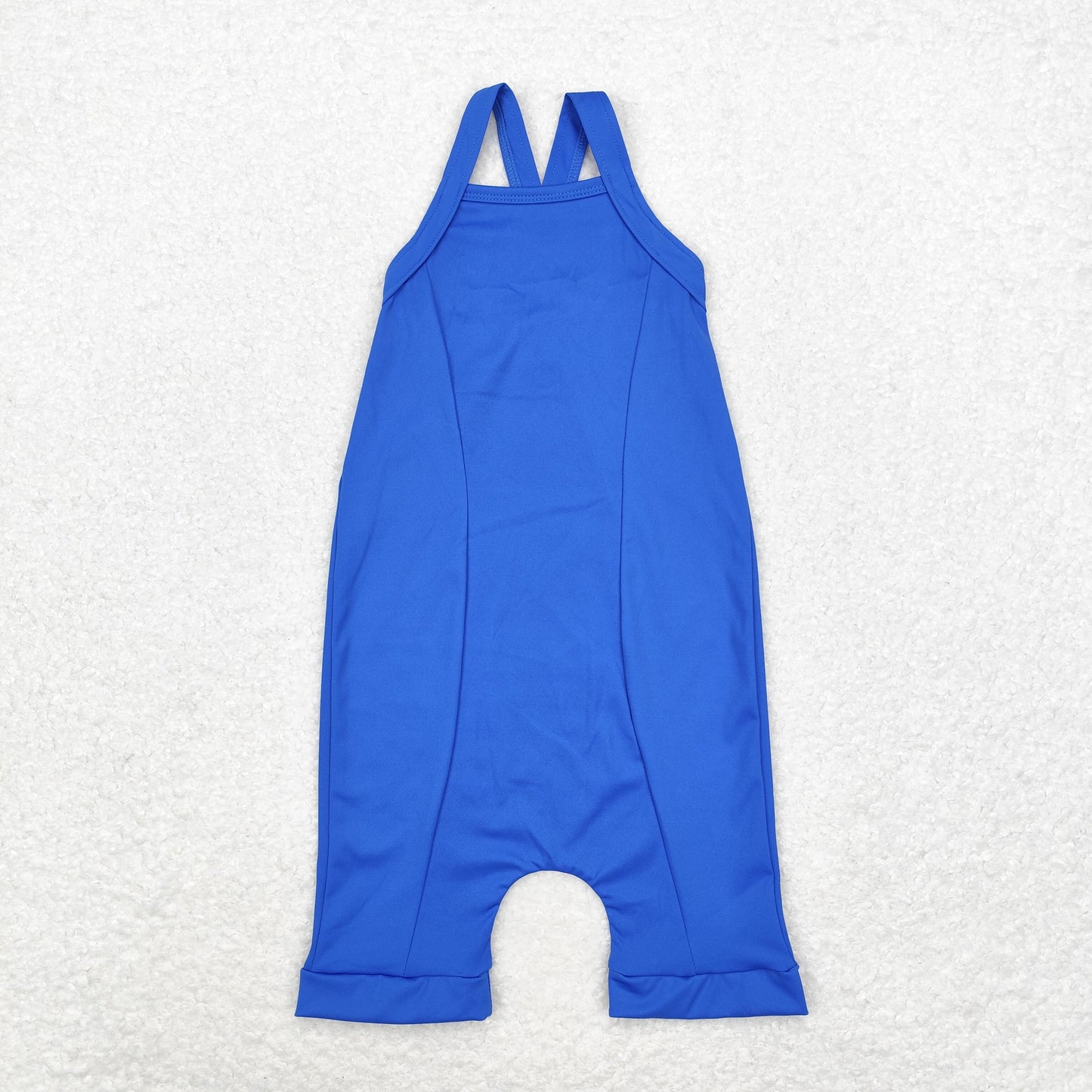 S0452 baby girls blue sleeveless yoga dress