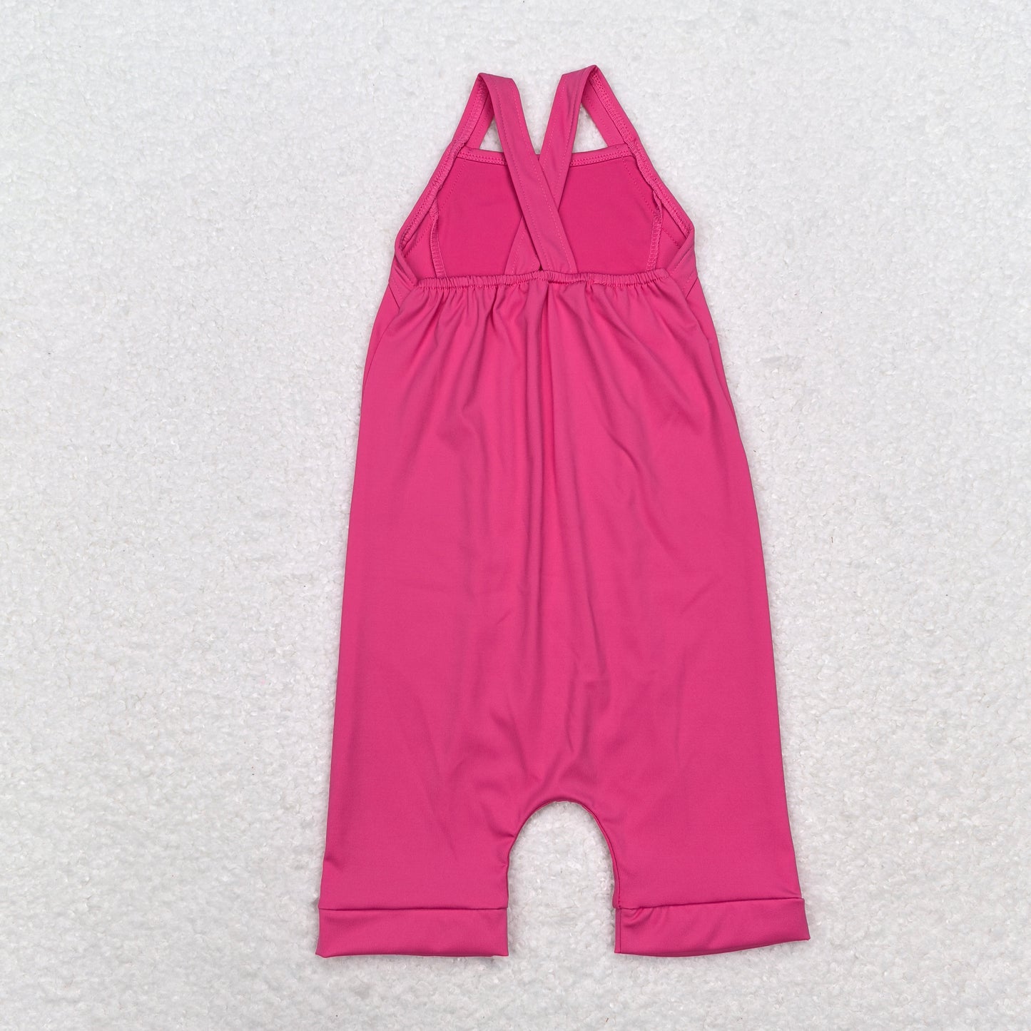 S0447 hot pink sleeveless yoga dress