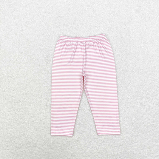 P0625 Girls pink stripe leggings